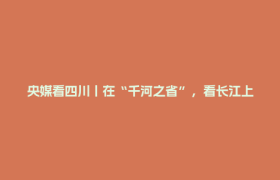 央媒看四川丨在“千河之省”，看长江上游生态保护成效