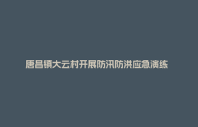 唐昌镇大云村开展防汛防洪应急演练  筑牢汛期“安全堤坝”