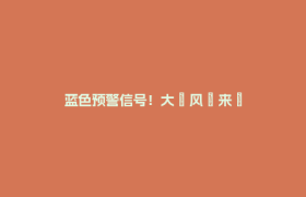 蓝色预警信号！大 ҈ 风 ҈ 来 ҈ 了 ҈;