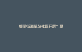 郫筒街道望丛社区开展”夏日送清凉”活动 致敬高温下的坚守者