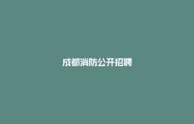 成都消防公开招聘