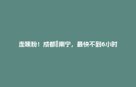 走嗦粉！成都⇌南宁，最快不到6小时