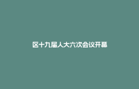 区十九届人大六次会议开幕