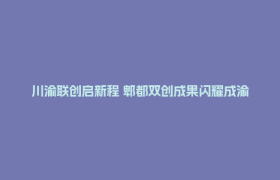 川渝联创启新程 郫都双创成果闪耀成渝赛场