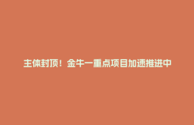 主体封顶！金牛一重点项目加速推进中