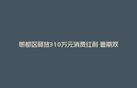 郫都区释放310万元消费红利 暑期双促消费活动点燃城市活力
