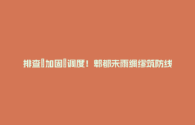排查→加固→调度！郫都未雨绸缪筑防线 ，全力备战防汛期！