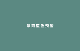暴 雨 蓝 色 预 警