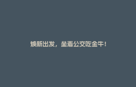 焕新出发，坐着公交吃金牛！