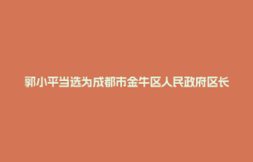 郭小平当选为成都市金牛区人民政府区长