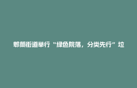 郫筒街道举行“绿色院落，分类先行”垃圾分类宣传暨先进事迹展播活动