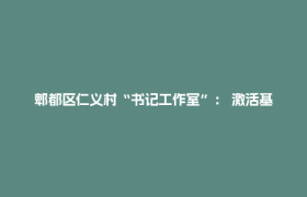 郫都区仁义村“书记工作室”： 激活基层治理新动能，架起为民服务“连心桥”