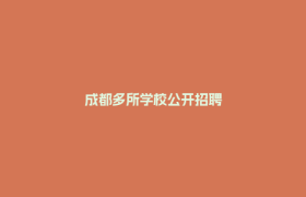成都多所学校公开招聘