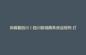 央媒看四川丨四川新增两条货运班列 打造多向物流枢纽