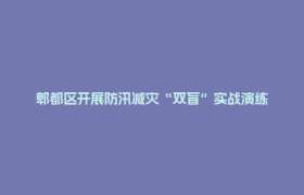 郫都区开展防汛减灾“双盲”实战演练