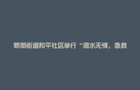 郫筒街道和平社区举行“溺水无情，急救有方”急救培训活动