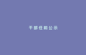 干 部 任 前 公 示