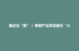 奋战当“夏” ！郫都产业项目建设“火热”推进