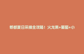 郫都夏日采摘全攻略！火龙果+葡萄+小番茄，甜蜜暴击→