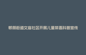 郫筒街道文庙社区开展儿童禁毒科普宣传会