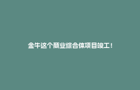 金牛这个商业综合体项目竣工！