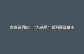 官宣新身份！“九头身”裁判空降金牛