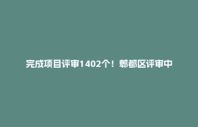 完成项目评审1402个！郫都区评审中心“优服务”护航高质量发展
