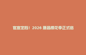 官宣定档！2026 唐昌樱花季正式启幕，赴一场“樱”你而来的春日之约