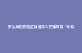 菁弘集团纪检监察组深入在建项目“排险除患”
