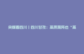 央媒看四川丨四川甘孜：高原厕所也“高反”，治理“高反”有手段