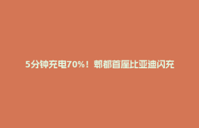 5分钟充电70%！郫都首座比亚迪闪充站投运→