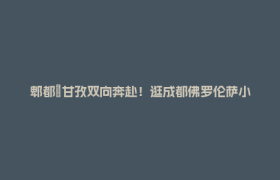 郫都⇄甘孜双向奔赴！逛成都佛罗伦萨小镇，免费畅游亚拉雪山、玉龙拉措