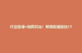 行业自律+协同共治！郫筒街道启动176个物业小区安全“大体检”