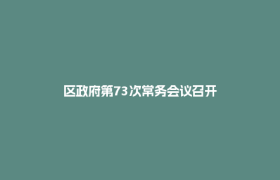 区政府第73次常务会议召开