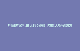 外国游客扎堆人民公园！成都大爷灵魂发问：你咋找到的喃？