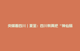 央媒看四川｜夏至：四川有两把“神仙扇” 一把治暑 一把兴川