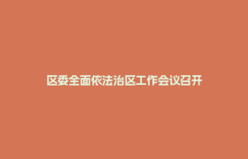 区委全面依法治区工作会议召开