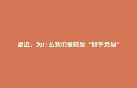 最近，为什么我们爱转发“背手负鼠”