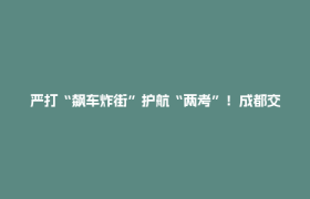 严打“飙车炸街”护航“两考”！成都交警十三分局开展“2026夏季静夜行动”