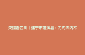 央媒看四川丨遂宁市蓬溪县：刀刃向内不回避 让“糊涂账”变“明白账”