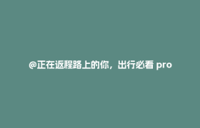 @正在返程路上的你，出行必看 profile-avatar 天府郫都