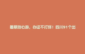 暑期放心游，办证不打烊！四川91个出入境窗口开展周末延时服务