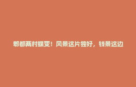 郫都两村蝶变！风景这片独好，钱景这边正好