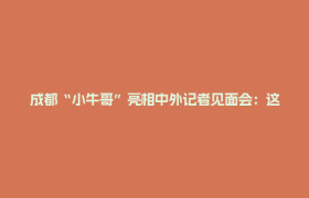 成都“小牛哥”亮相中外记者见面会：这些年，骑手们赢得了尊重、拥有了保障、收获了温暖