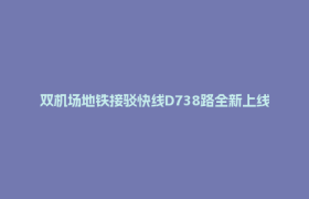 双机场地铁接驳快线D738路全新上线！郫都往返双机场喜提出行新选择