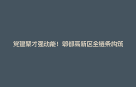 党建聚才强动能！郫都高新区全链条构筑产才融合高地