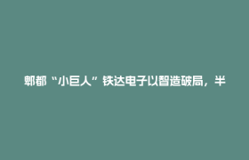 郫都“小巨人”铁达电子以智造破局，半年产值破亿元！