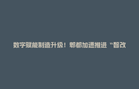 数字赋能制造升级！郫都加速推进“智改数转”全覆盖