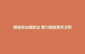 精准搭台稳就业 聚力赋能青年求职