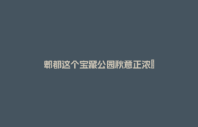 郫都这个宝藏公园秋意正浓→